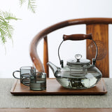 Walnut electric pottery stove household small tea maker glass kettle steaming teapot kung fu tea set