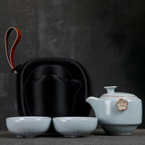 Porcelain Tea set with infuser 1 Pot 2 Cups