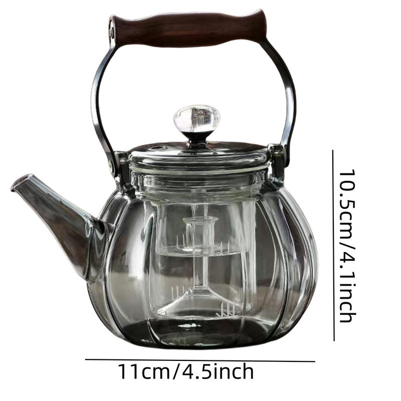 Walnut electric pottery stove household small tea maker glass kettle steaming teapot kung fu tea set