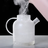 High borosilicate glass teapot Juice pot cold kettle Open fire heating bamboo lid kettle Home cold kettle Flower teapot