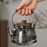 Walnut electric pottery stove household small tea maker glass kettle steaming teapot kung fu tea set