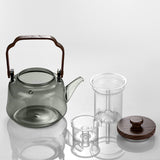 Walnut electric pottery stove household small tea maker glass kettle steaming teapot kung fu tea set