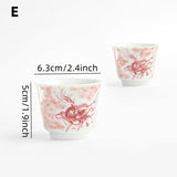 Less porcelain selected Dunhuang series rubbing master cup single cup Jingdezhen traditional tea tea cup manual sample tea cup