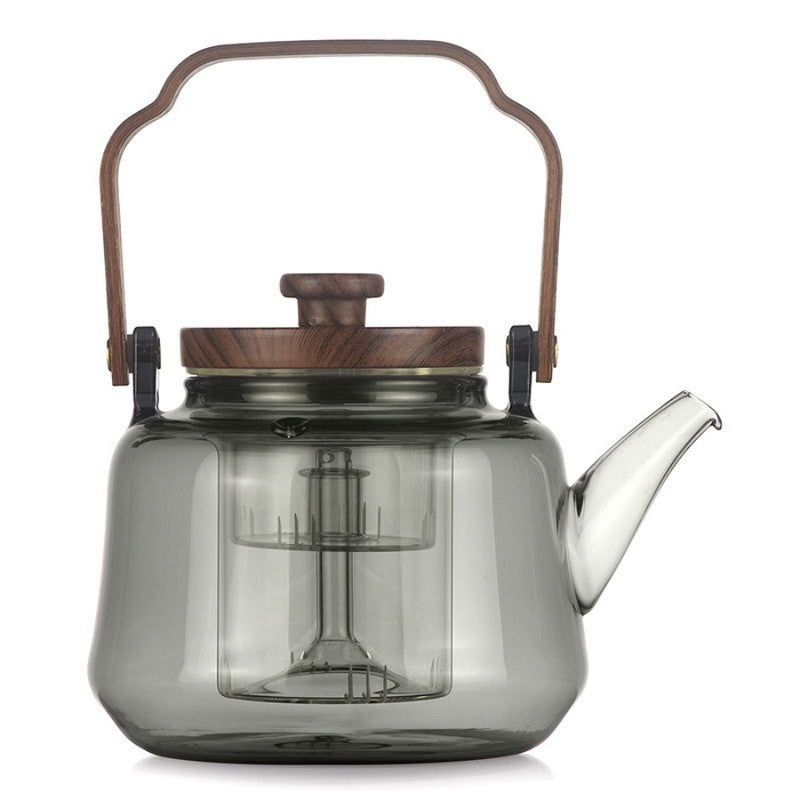 Walnut electric pottery stove household small tea maker glass kettle steaming teapot kung fu tea set