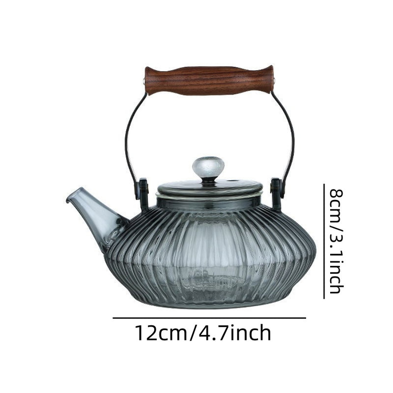 Walnut electric pottery stove household small tea maker glass kettle steaming teapot kung fu tea set