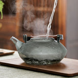 Walnut electric pottery stove household small tea maker glass kettle steaming teapot kung fu tea set