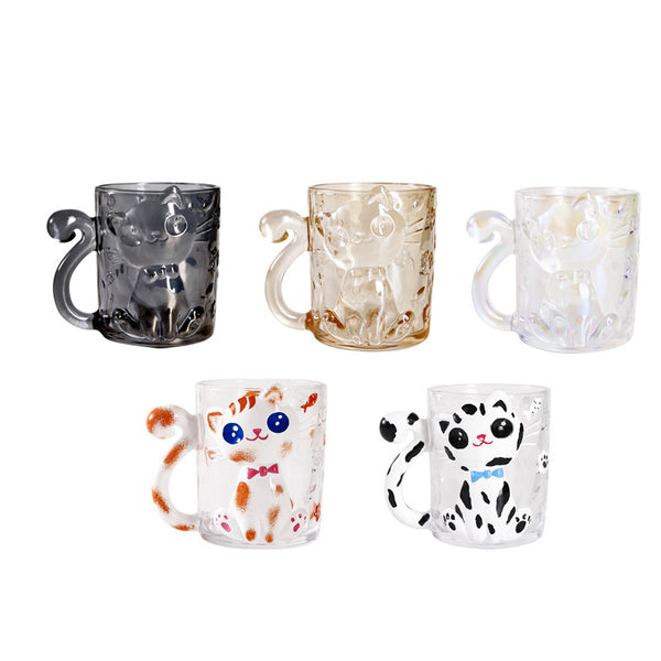 Cat Glass Cup Cartoon Coffee Mug Cute Teacup