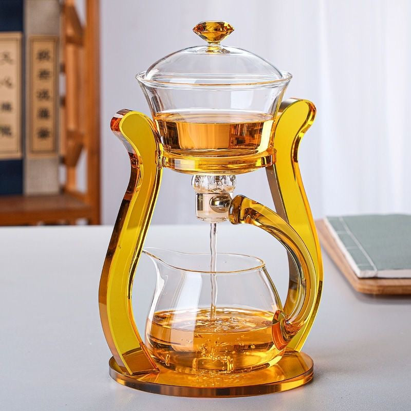 GLASS TEA SET MAGNETIC CRYSTAL GLASS TEAPOT SUIT