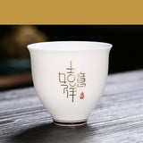 Chinese style white porcelain tea cup