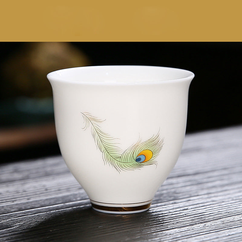 Chinese style white porcelain tea cup