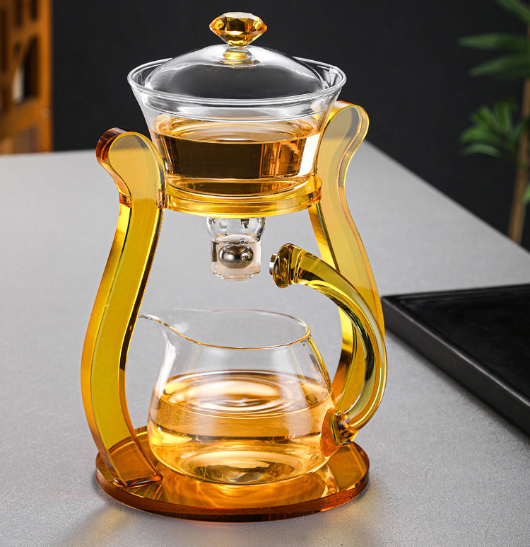 GLASS TEA SET MAGNETIC CRYSTAL GLASS TEAPOT SUIT