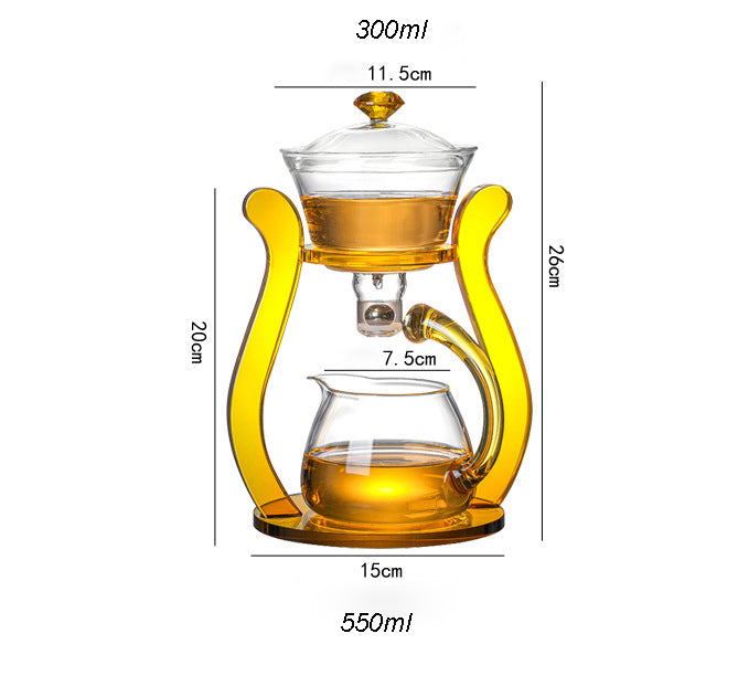 GLASS TEA SET MAGNETIC CRYSTAL GLASS TEAPOT SUIT