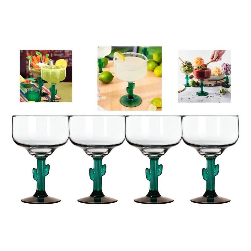 Cactus Margarita Glasses Cup 16 oz